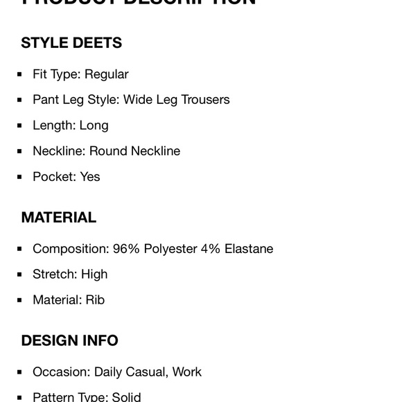 NIB: Black Sleeveless Wide Leg Jumpsuit 1X (16-18 US) - Picture 6 of 7